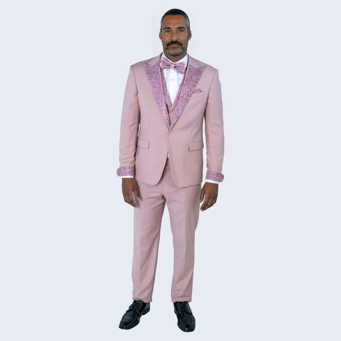 Lavender Tuxedo Stone Peak Lapel Four Piece Set - Wedding - Prom by Sean Alexander