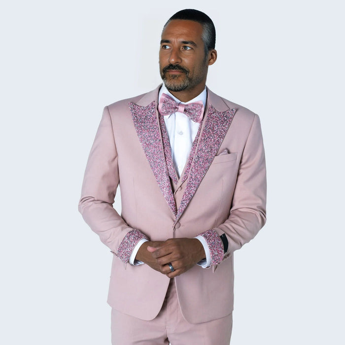Lavender Tuxedo Stone Peak Lapel Four Piece Set - Wedding - Prom by Sean Alexander
