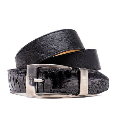 Marco Di Milano Alessio Black Leather Belt Loafer