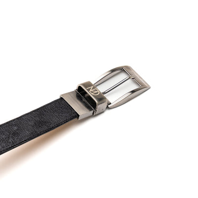 Marco Di Milano Alessio Black Leather Belt Loafer