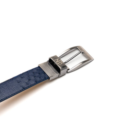 Marco Di Milano Alessio Belt Navy Leather Loafer