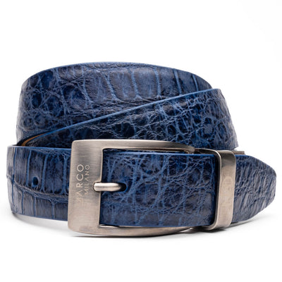 Marco Di Milano Emilio Belt - Antique Navy Leather Shoe