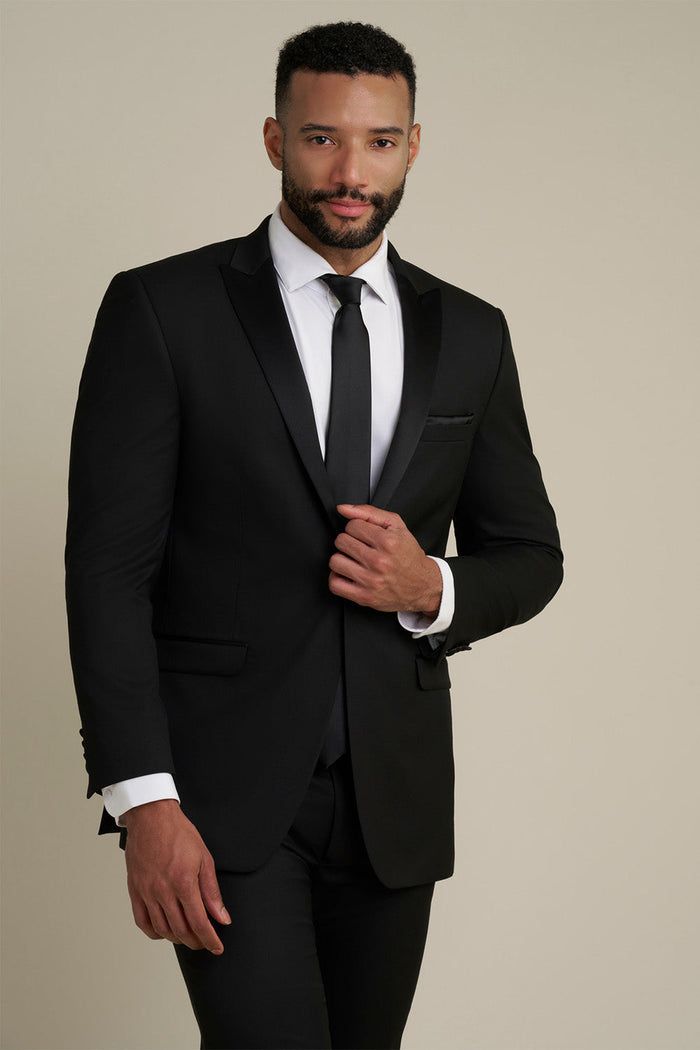 Belmont Black Tuxedo Jacket (Separates) by Allure Men
