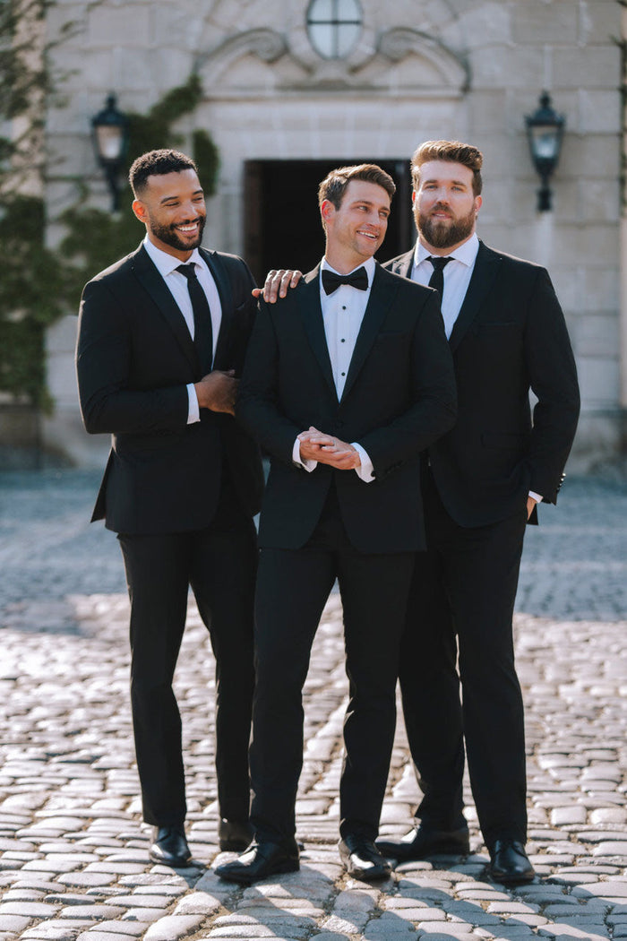Belmont Black Tuxedo Jacket (Separates) by Allure Men