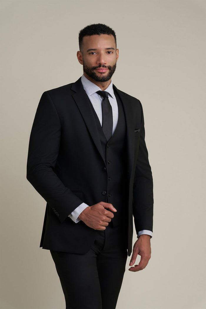 Savoy Black Suit Jacket (Separates) by Allure Men