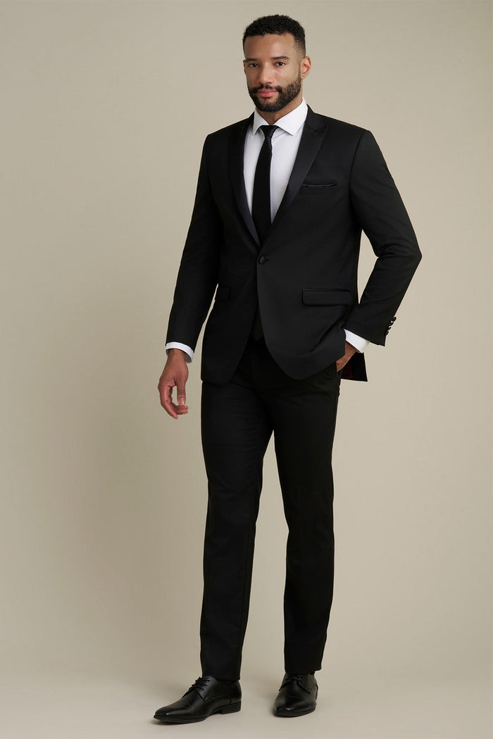 Belmont Black Tuxedo Jacket (Separates) by Allure Men