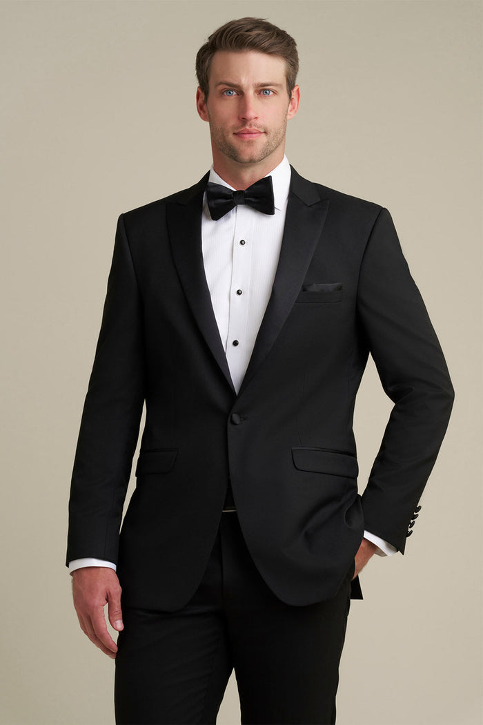 Belmont Black Tuxedo Jacket (Separates) by Allure Men