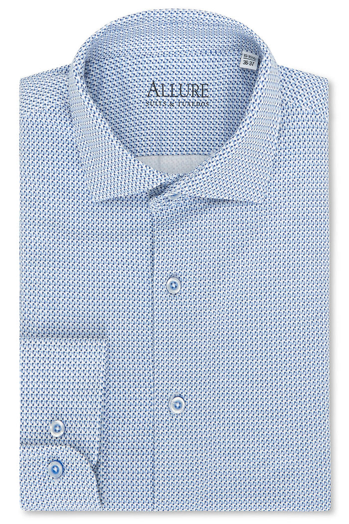 Vanguard Blue Laydown Formal Shirt Allure Men