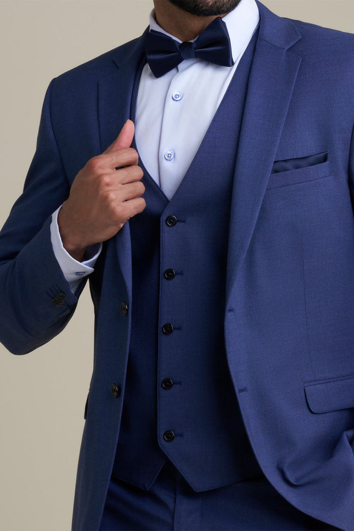 Blue Windsor Vest by Allure Men
