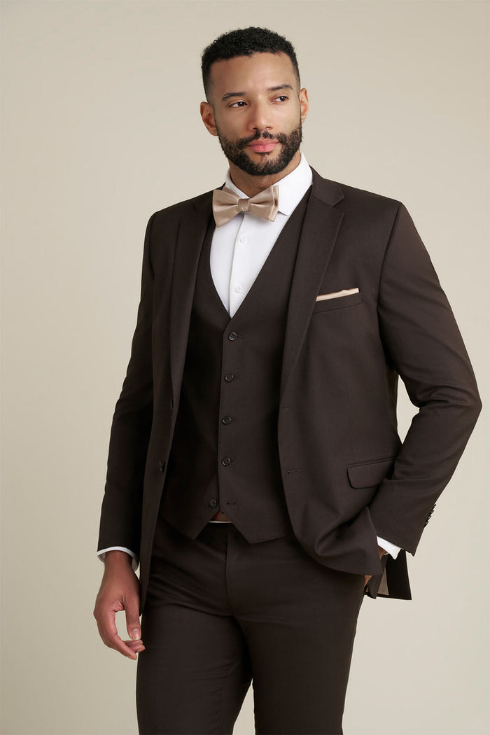 Savoy Brown Suit Jacket (Separates) by Allure Men