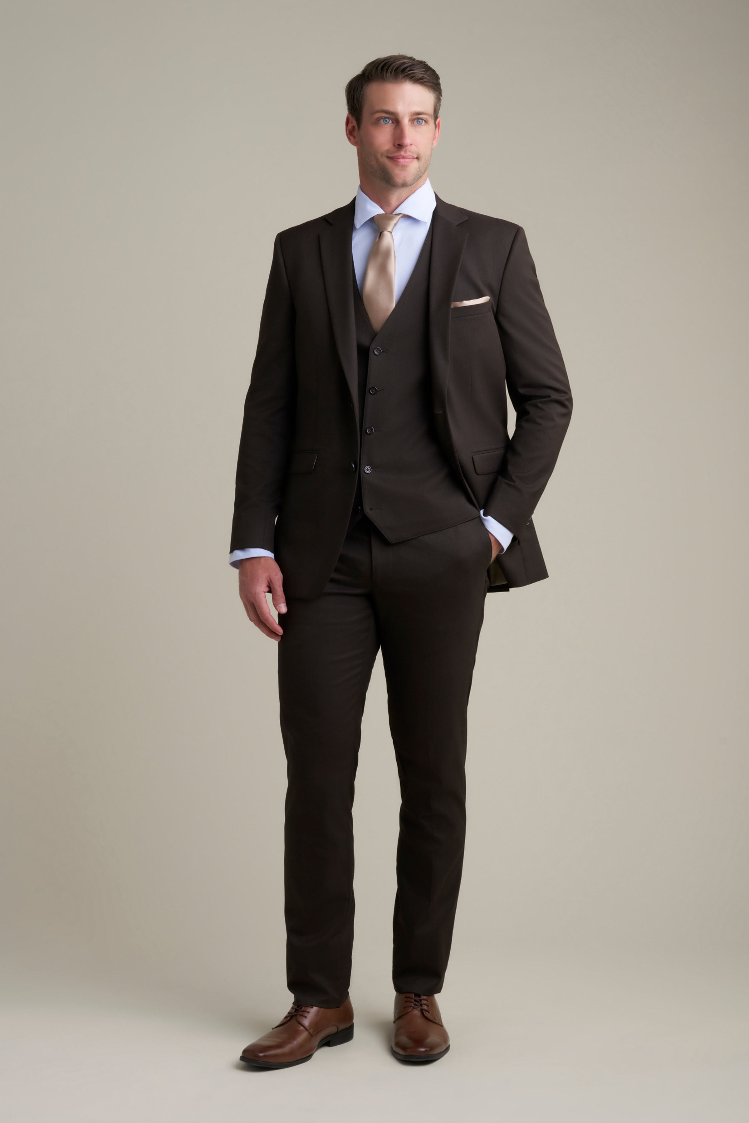 Savoy Brown Suit Jacket (Separates) by Allure Men