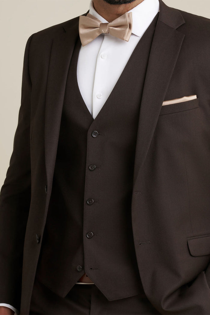 Brown Windsor Vest by Allure Men