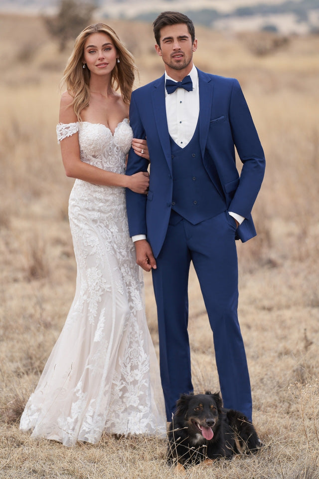 Brunswick Cobalt Ultra Slim Suit Pants by Allure Men