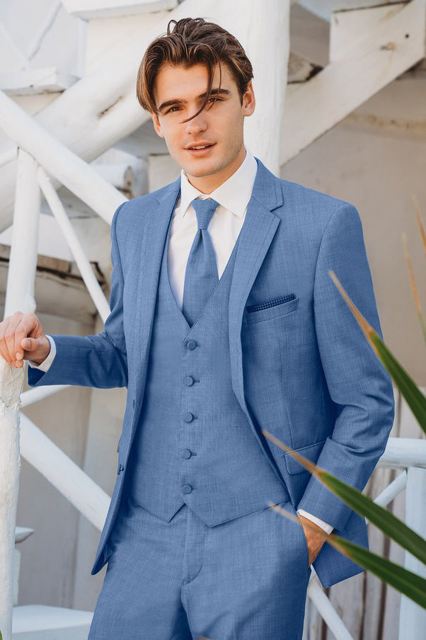 Brunswick Cornflower Suit Vest by Allure Men