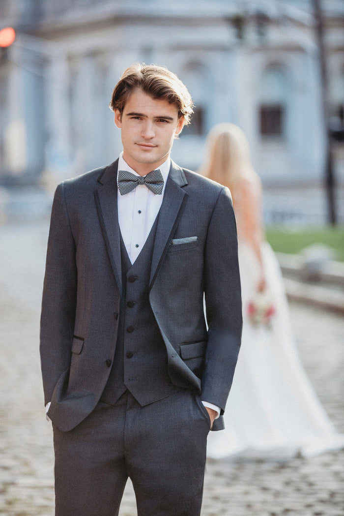 Brunswick Granite Suit Vest by Allure Men