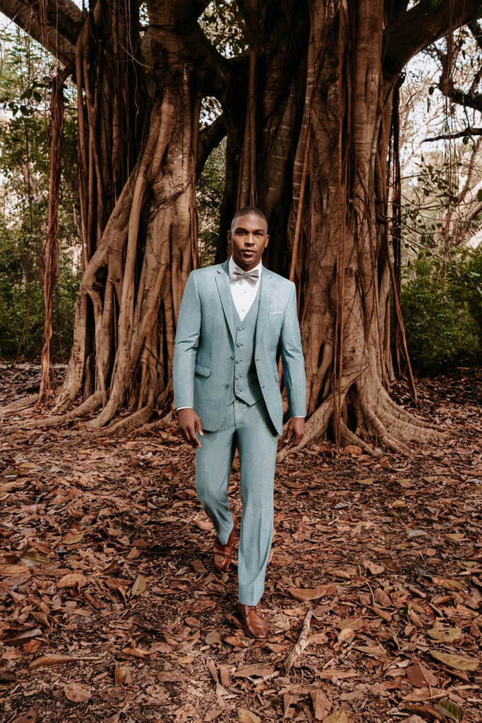 Brunswick Sea Glass Slim Suit Pants by Allure Men