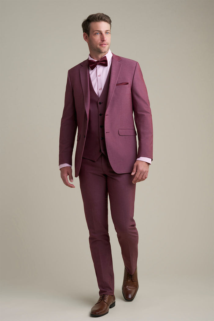 Savoy Burgundy Suit Jacket (Separates) by Allure Men