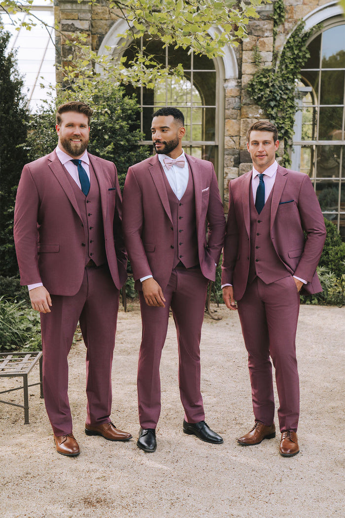 Savoy Burgundy Suit Jacket (Separates) by Allure Men