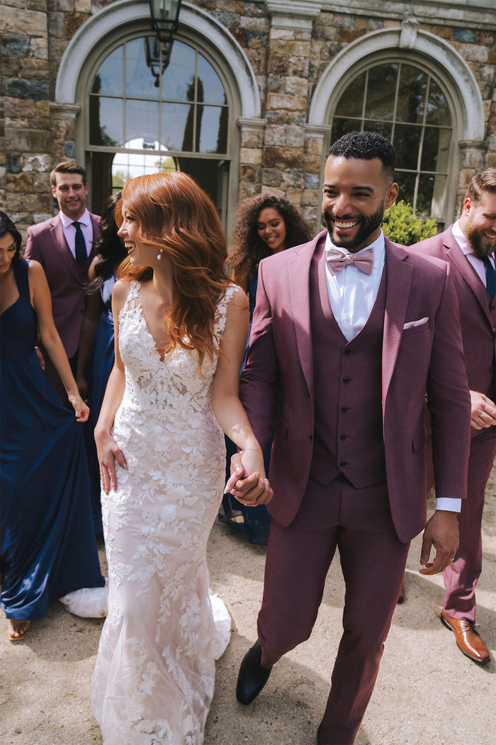 Savoy Burgundy Suit Jacket (Separates) by Allure Men