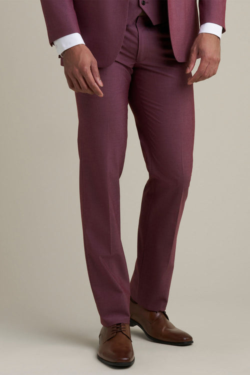 Mayfair Burgundy Luxury Stretch Blend Suit Pants by Allure Men
