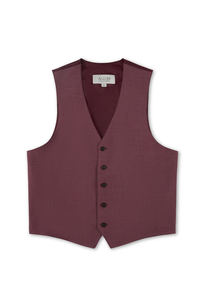Burgundy Windsor Vest by Allure Men