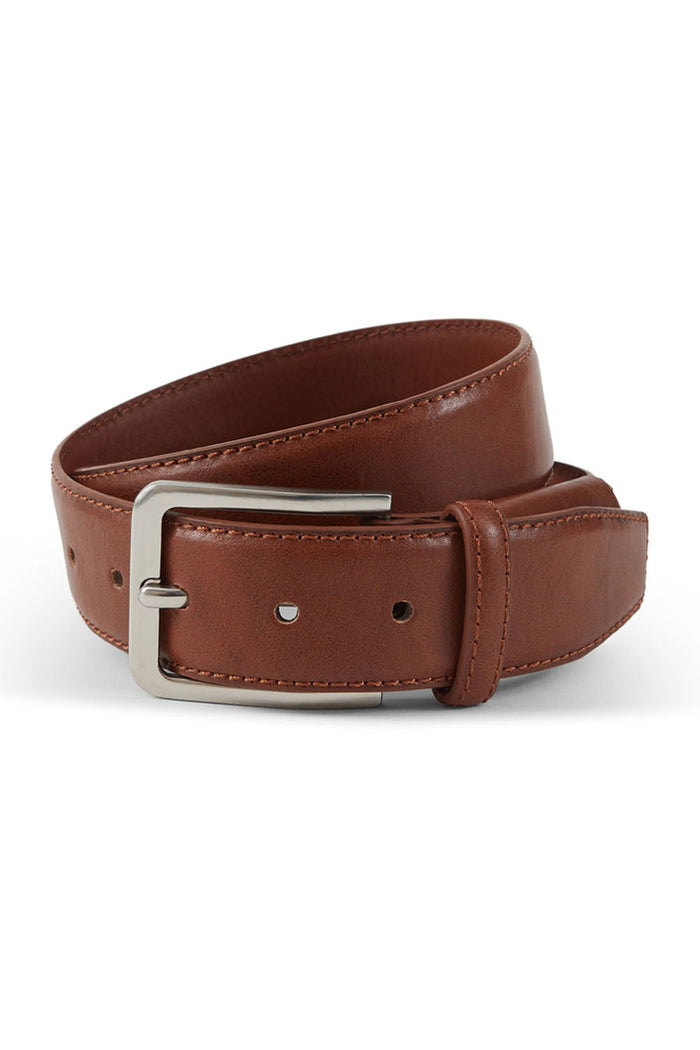 Alvin Cognac Leather Belt by Allure Men