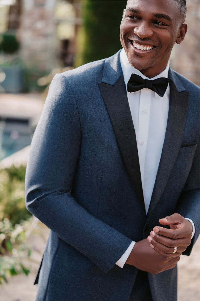 Allure Peak Denim Blue Tuxedo Jacket (Separates) by Allure Men