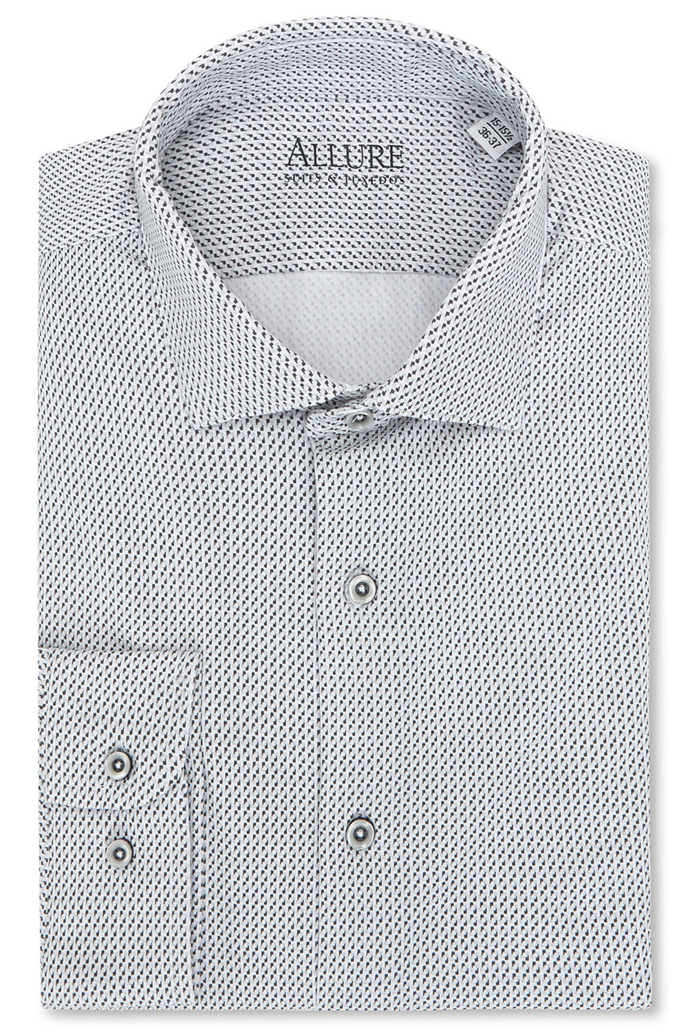 Vanguard Grey Laydown Formal Shirt Allure Men