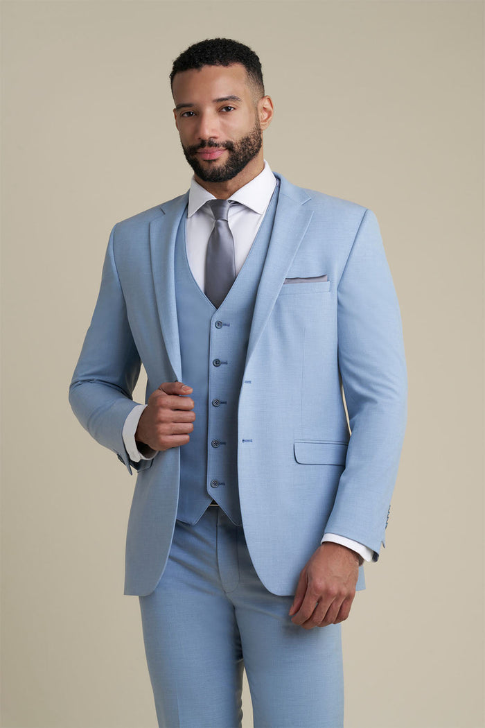 Savoy Light Blue Suit Jacket (Separates) by Allure Men