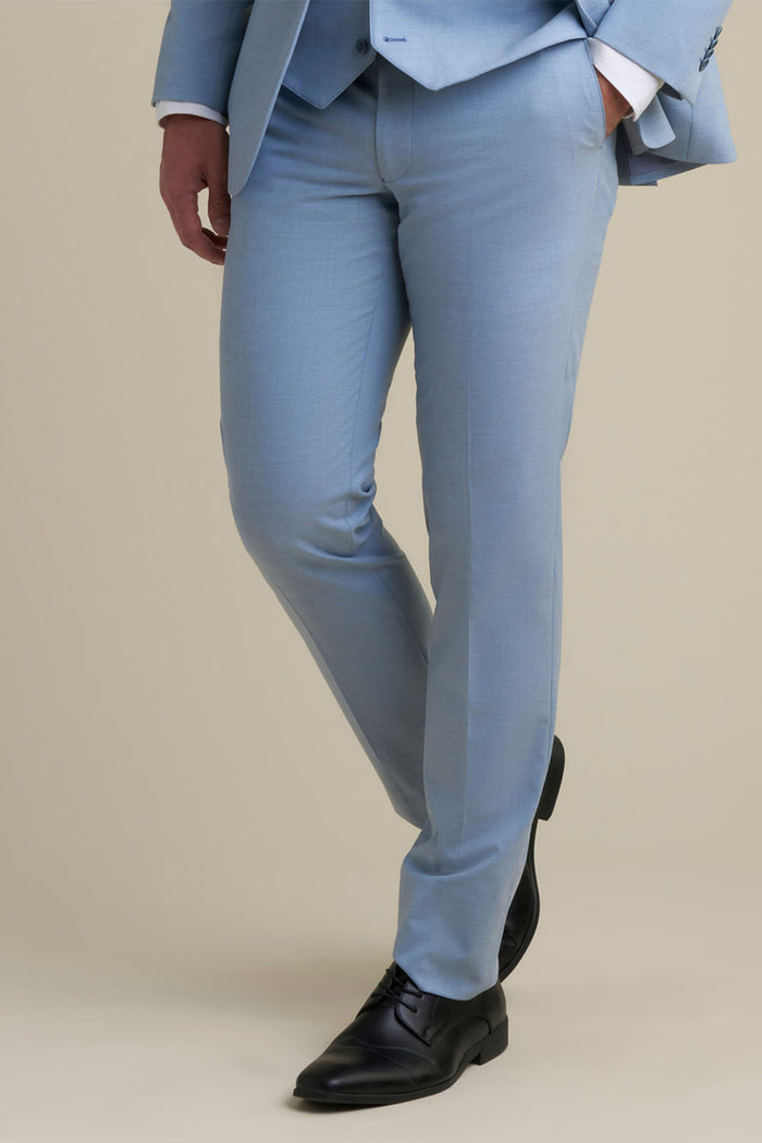 Mayfair Light Blue Luxury Stretch Blend Suit Pants by Allure Men