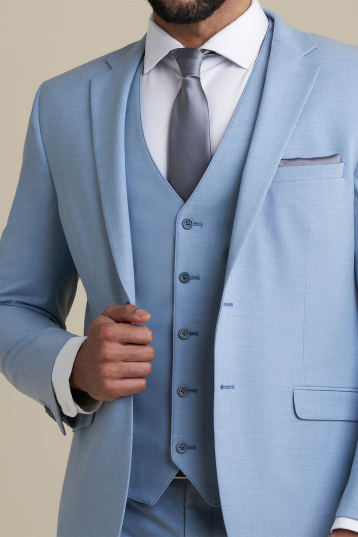 Light Blue Windsor Vest by Allure Men