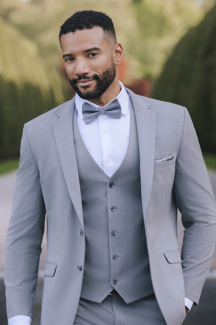 Medium Grey Windsor Vest by Allure Men