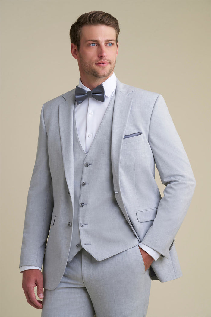Savoy Light Grey Suit Jacket (Separates) by Allure Men