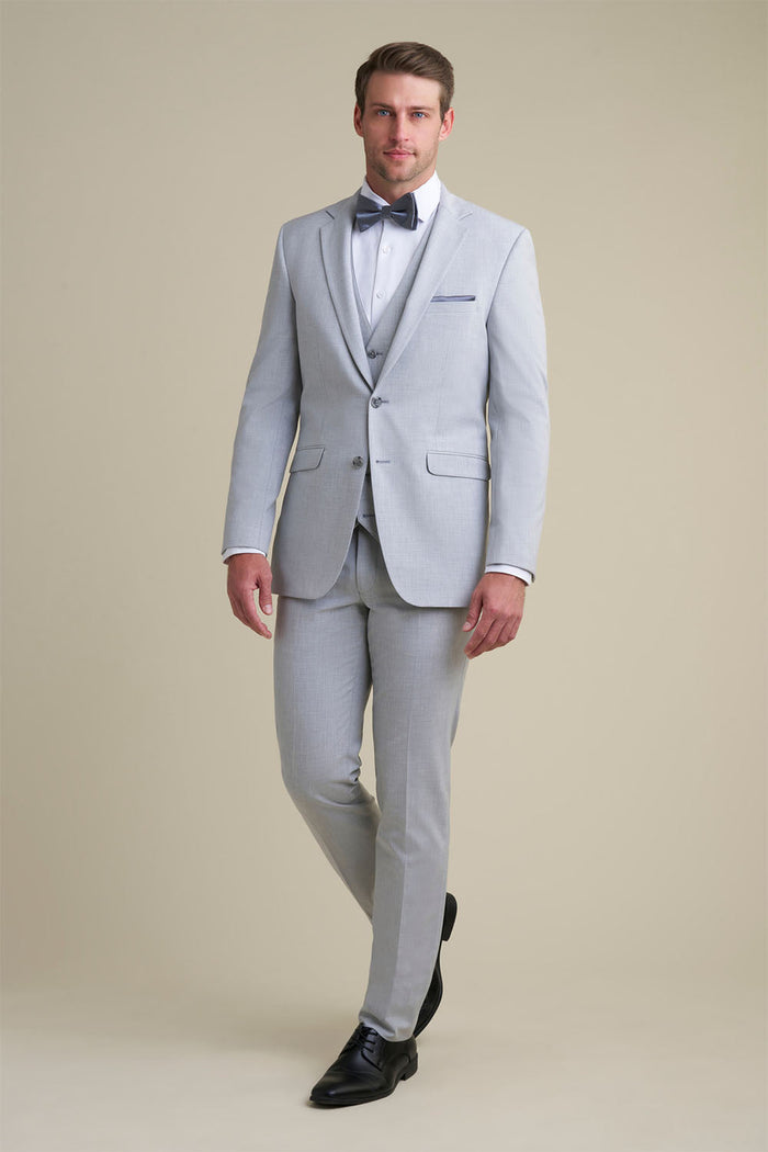 Savoy Light Grey Suit Jacket (Separates) by Allure Men