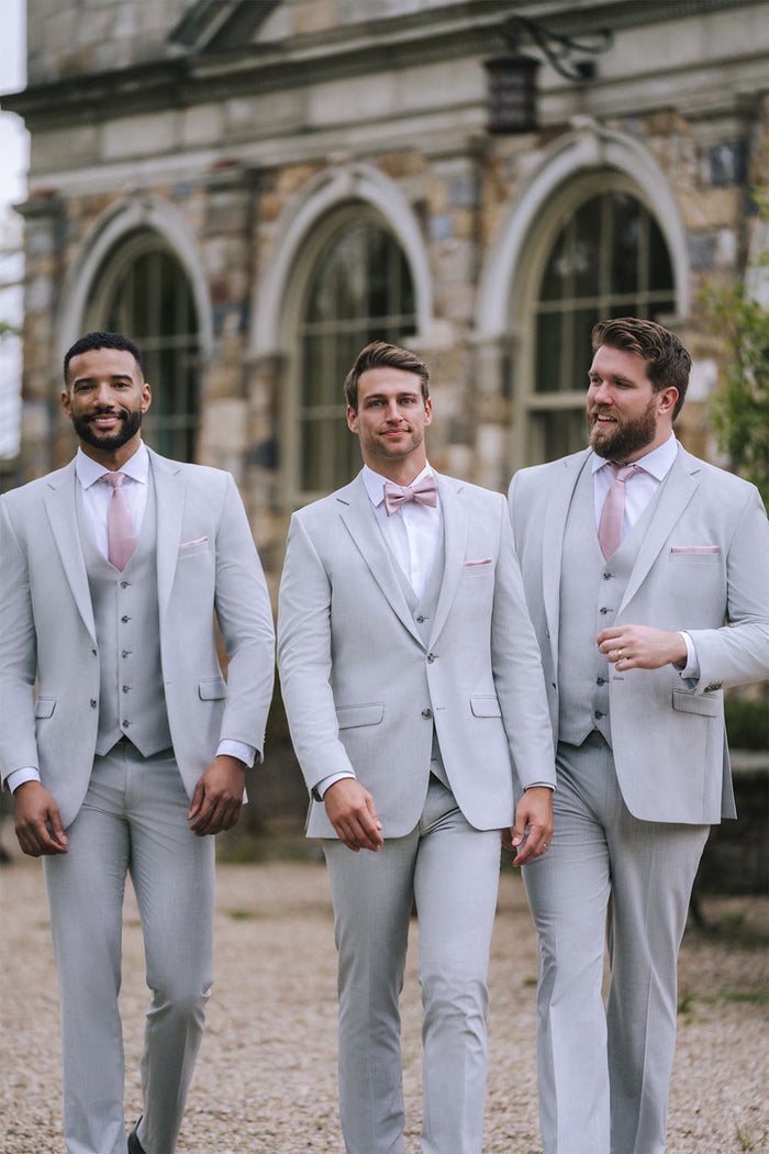Savoy Light Grey Suit Jacket (Separates) by Allure Men
