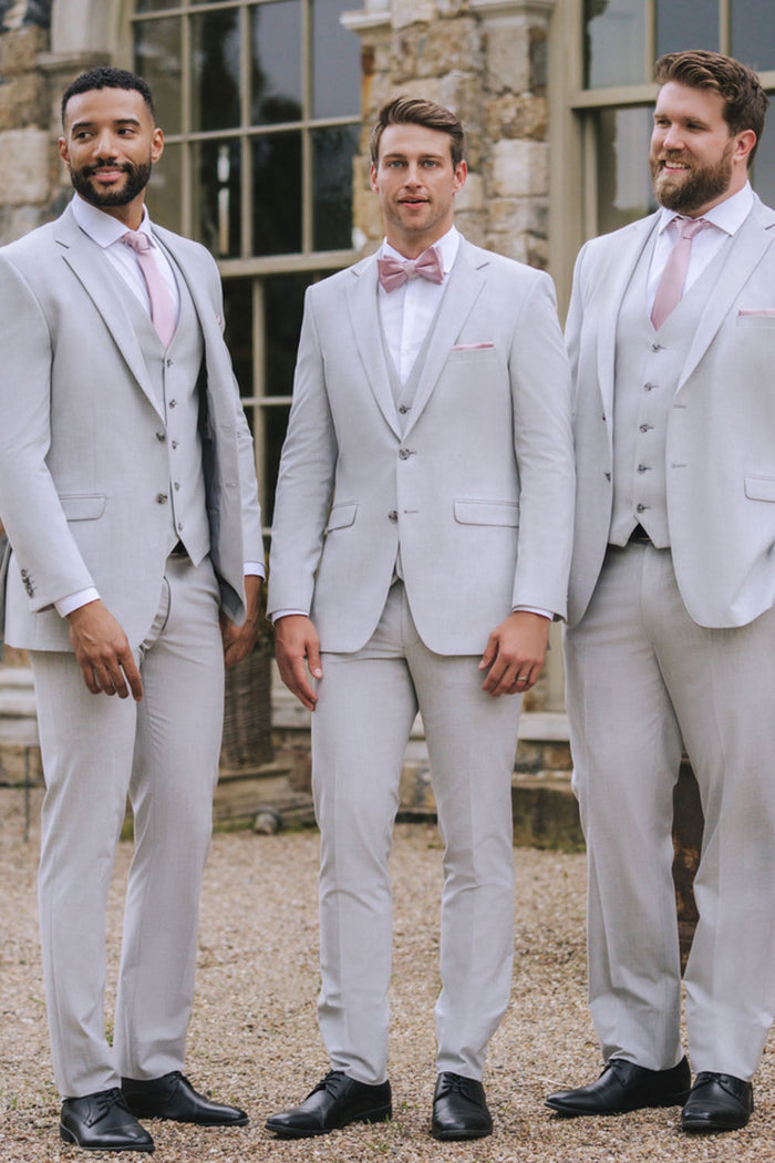 Savoy Light Grey Suit Jacket (Separates) by Allure Men