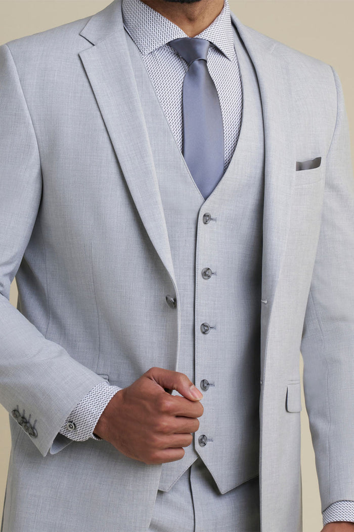 Light Grey Windsor Vest by Allure Men