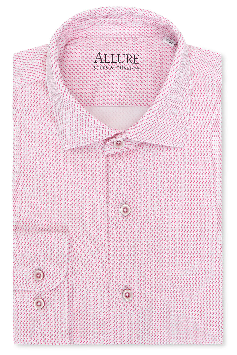 Vanguard Pink Laydown Formal Shirt by Allure Men