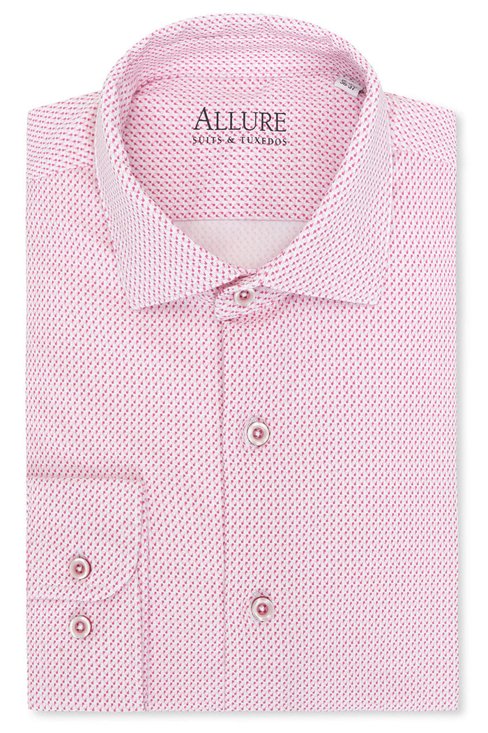 Vanguard Pink Laydown Formal Shirt by Allure Men