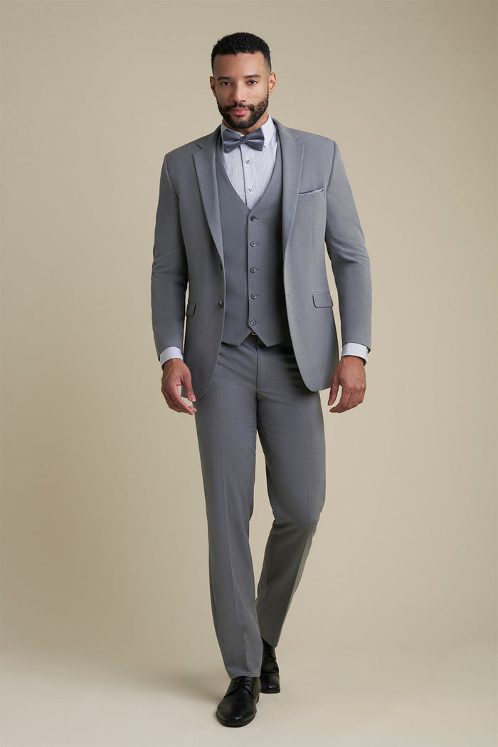 Savoy Medium Grey Suit Jacket (Separates) by Allure Men