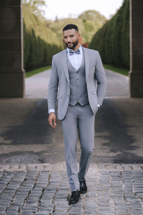 Savoy Medium Grey Suit Jacket (Separates) by Allure Men