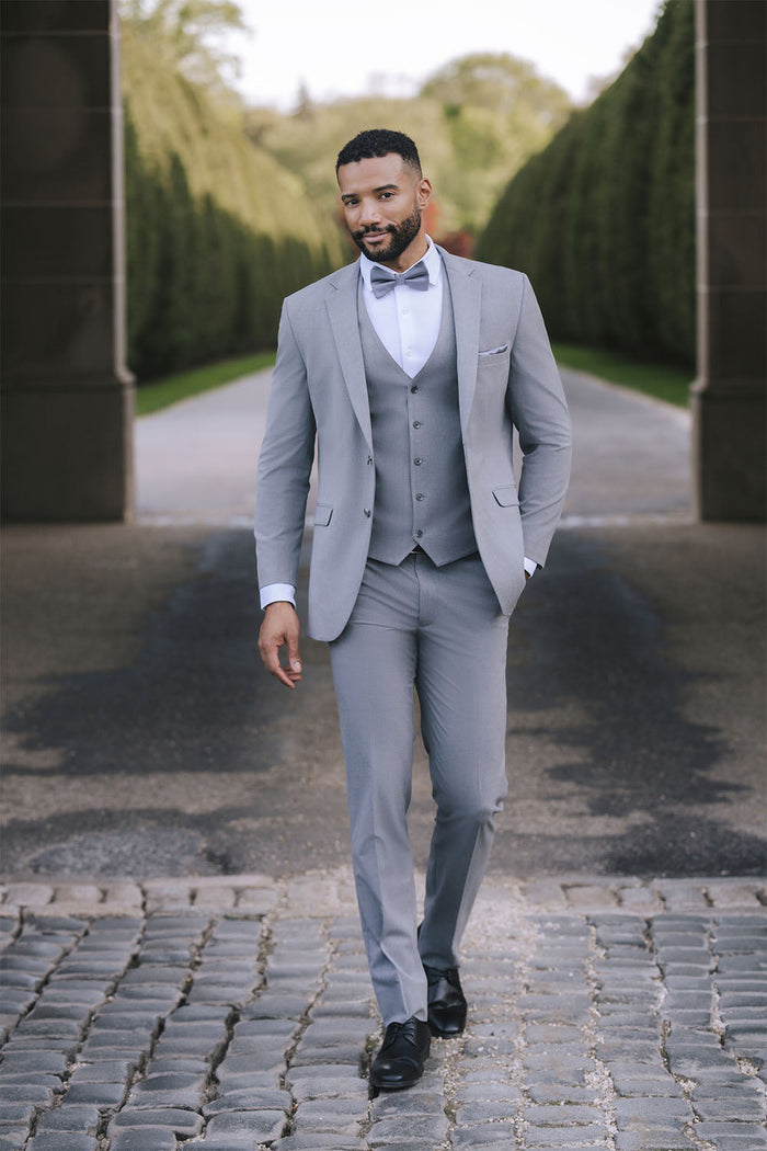 Savoy Medium Grey Suit Jacket (Separates) by Allure Men