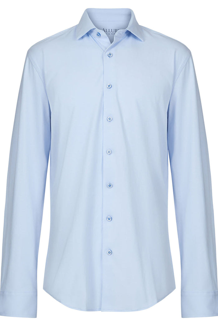 Astoria Sky Blue Laydown Formal Shirt by Allure Men