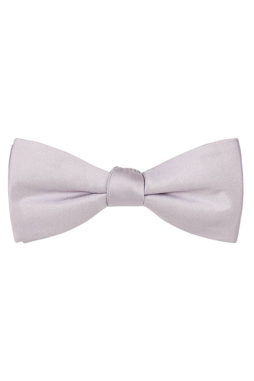 Dusty Lavender Solid Satin Silk Bow Tie by Allure Men