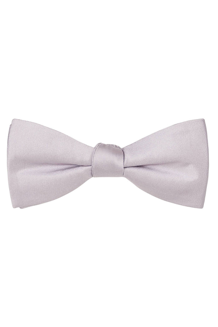 Dusty Lavender Solid Satin Silk Bow Tie by Allure Men