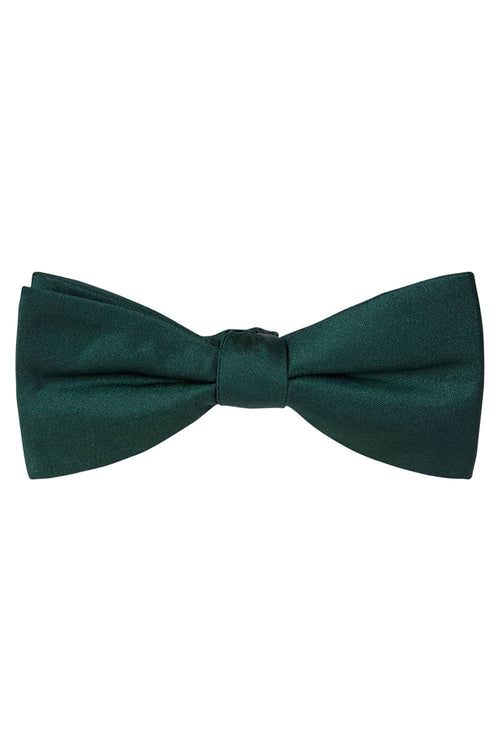 Emerald Solid Satin Silk Bow Tie Allure Men