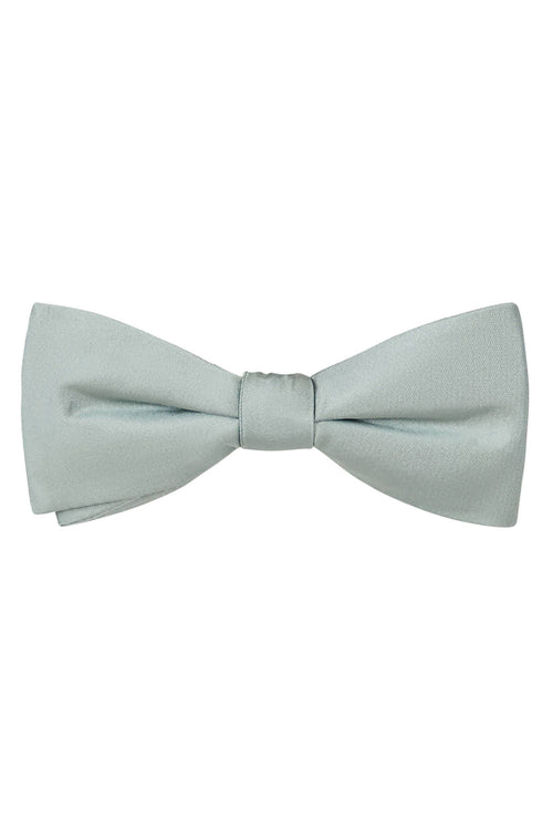 Mint Solid Satin Silk Bow Tie Allure Men