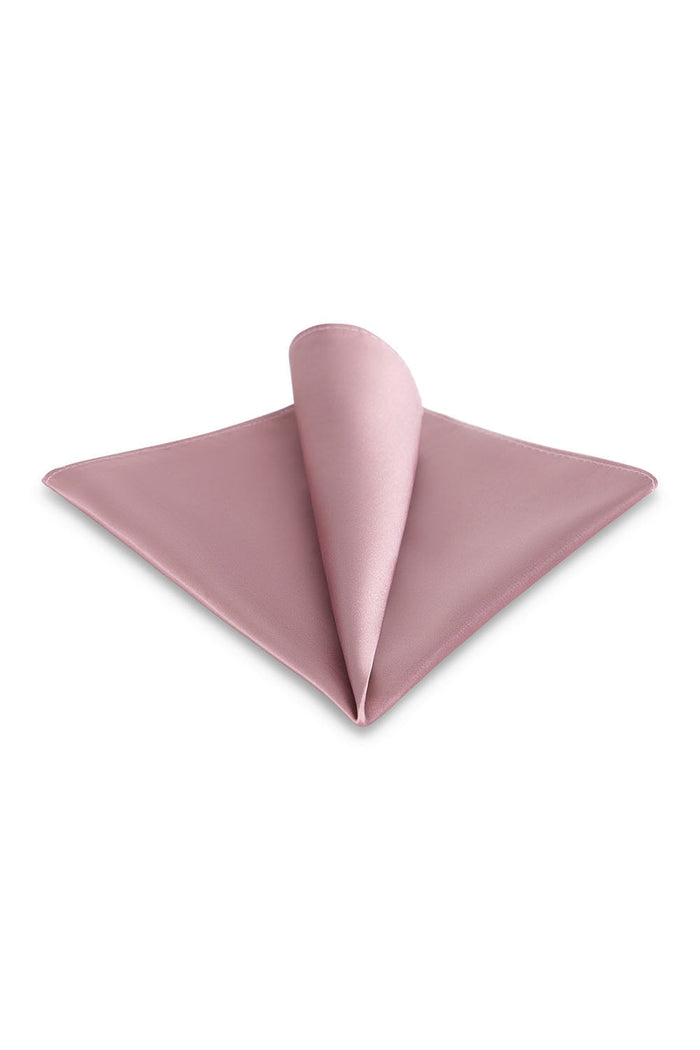 Blush Solid Satin Silk Pocket Square Allure Men