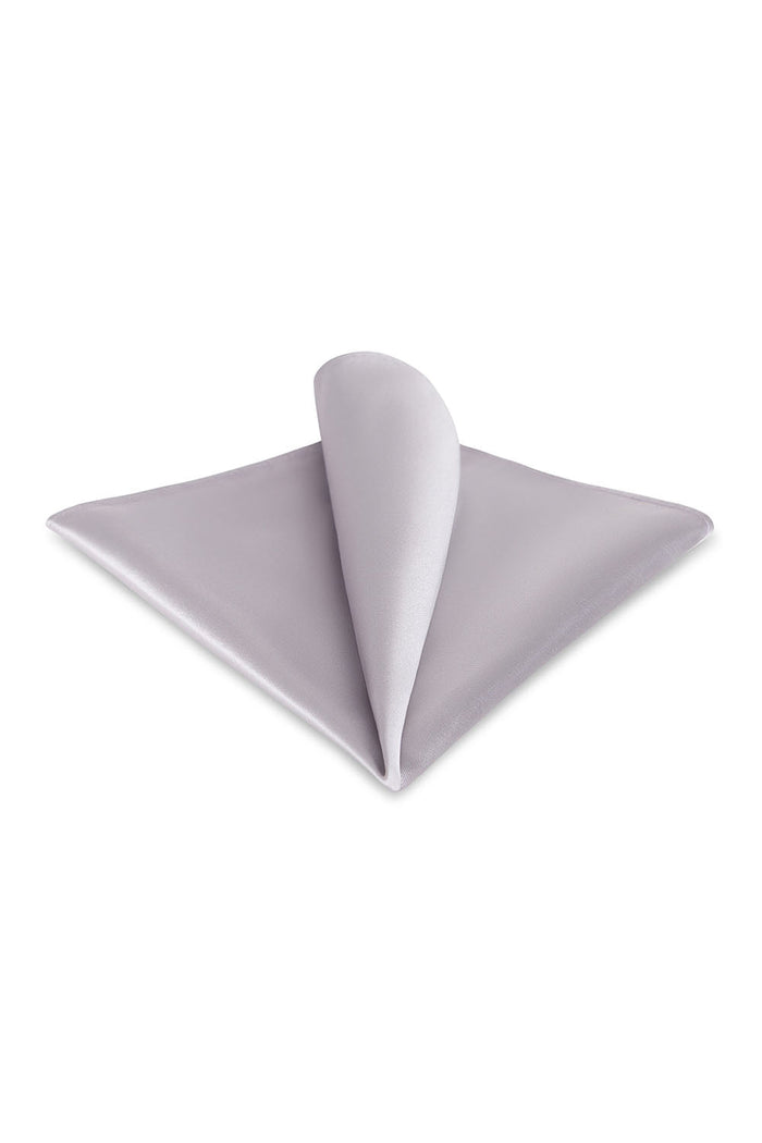 Dusty Lavender Solid Satin Silk Pocket Square Allure Men