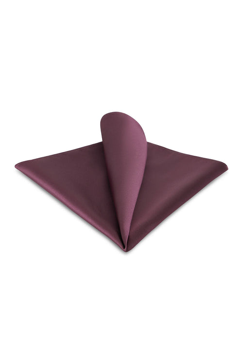 Dusty Plum Solid Satin Silk Pocket Square Allure Men